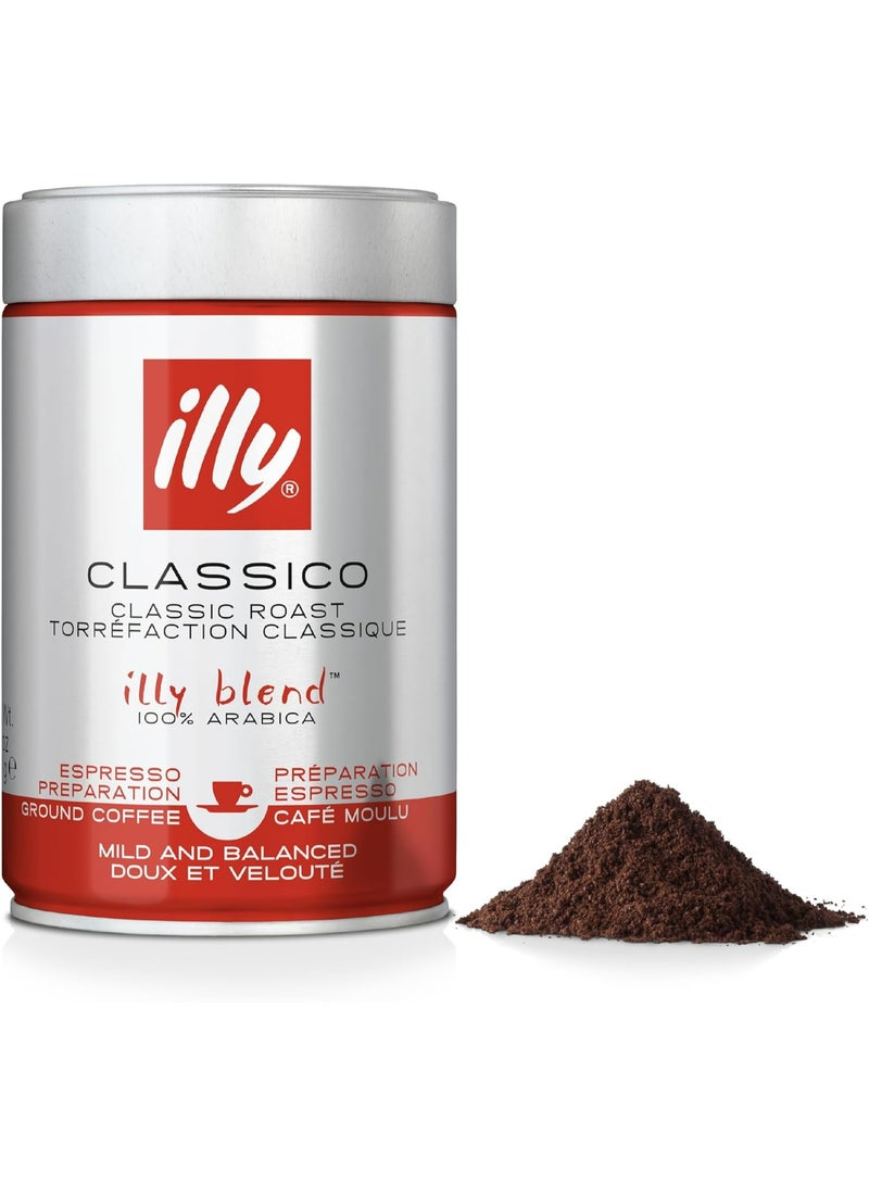 Illy Espresso Medium Roasted Ground Coffee Tins – 250g - Image 1