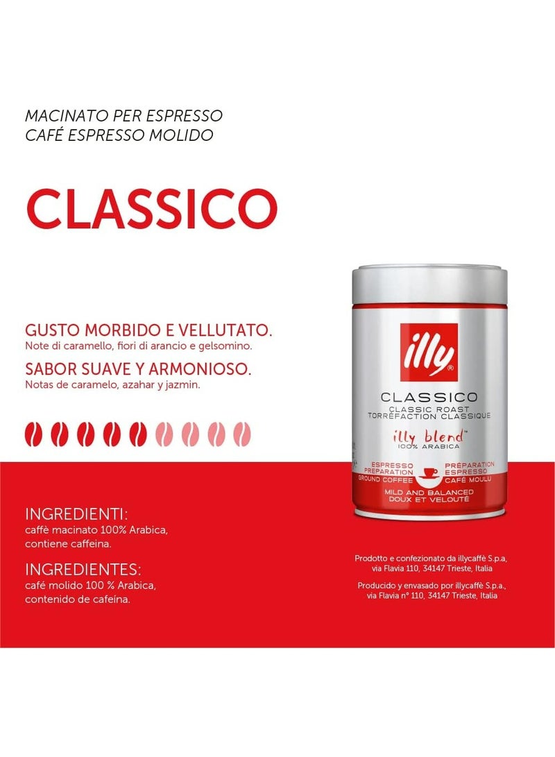 Illy Espresso Medium Roasted Ground Coffee Tins – 250g - Image 2