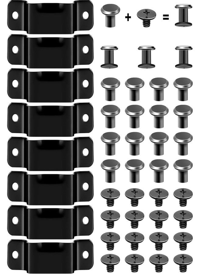 Dunzy Small Metal Tape Measure Holder Clip Occidental Tape Tool Measure Belt Clip for Tool Belt with Mounting Screw for Drill Leather Pocket(8 Set) - Image 1