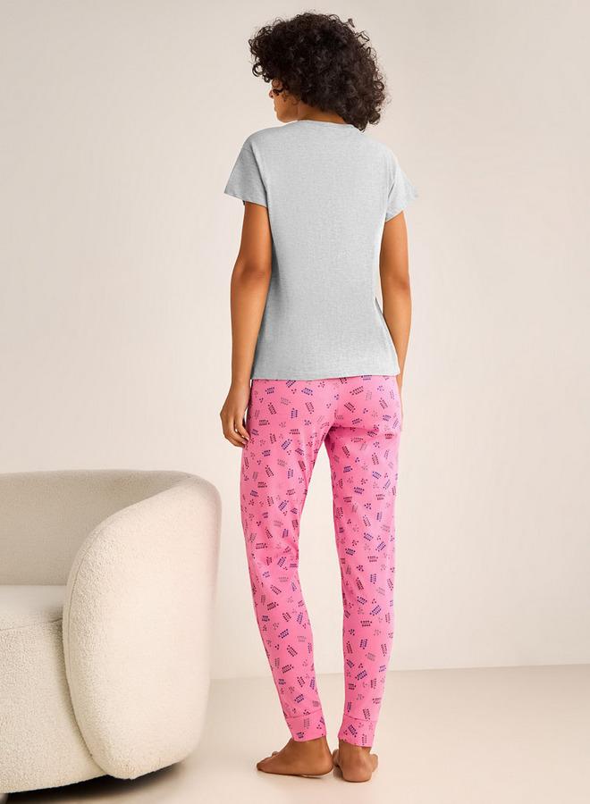 Splash FAV Pyjama Set Striped T-shirt & Trousers - Image 3