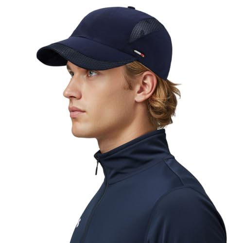 GUSTAVE® Caps for Men Breathable Net Cotton Men & Women Adjustable Sun Visor UV Protection Summer Sports Hat for Golf, Cycling, Running, Gym & Outdoor Activities (22.1-24.4 Inch, Navy Blue) - Image 1