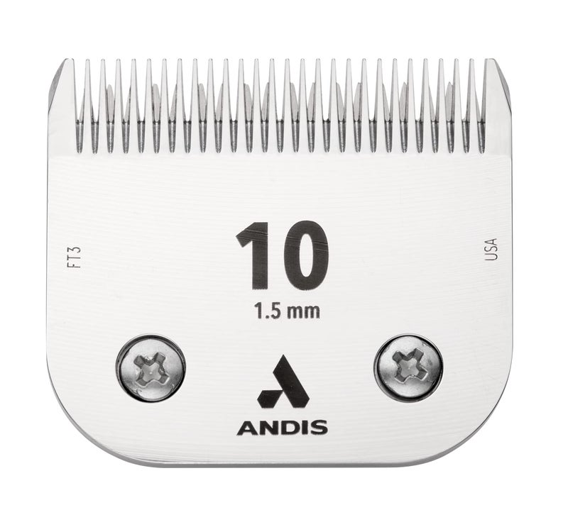Andis Ceramic Edge Detachable Pets Clipper Blade, Carbon-Infused Steel With Sharp Cutting Tech, Runs Cooler & Stays Sharper, Resists Rust & Heat, Size-10 - Fits Ag, Agc & Bdc Series, Chrome - Image 2