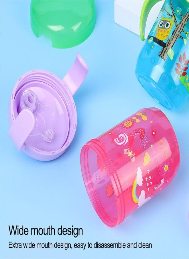 Moppets كوب شرب للأطفال من موبيتس، بتصميم تقويمي، للتحكم في تدفق السوائل، مقاوم للانسكاب والتنقيط، مزود بغطاء ومقبض مزدوج (وردي) - Image 4