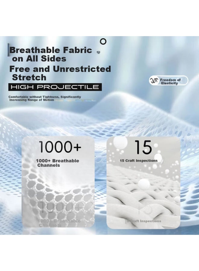 Veidoorn Men'S Short Sleeve T-Shirt Sports Summer Casual Breathable Quick-Drying Ice Silk Running Basketball Half Sleeve Top White M - Image 2