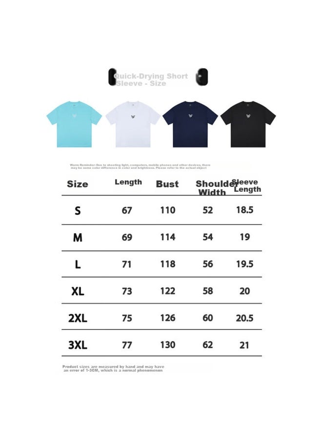 Veidoorn Men'S Short Sleeve T-Shirt Sports Summer Casual Breathable Quick-Drying Ice Silk Running Basketball Half Sleeve Top White M - Image 5