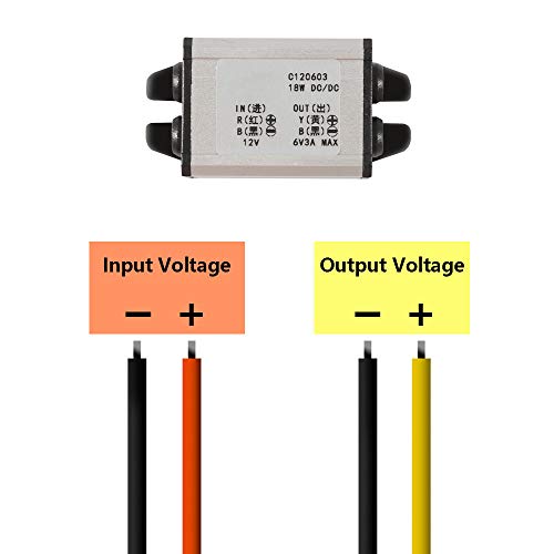 Dorhea 12V to 6V Car Power Voltage Converter - DC 9V-22V to DC 6V Buck Voltage 3A 18W Waterproof Step Down Module for LED Display, Radio & Automotive Use - Image 5