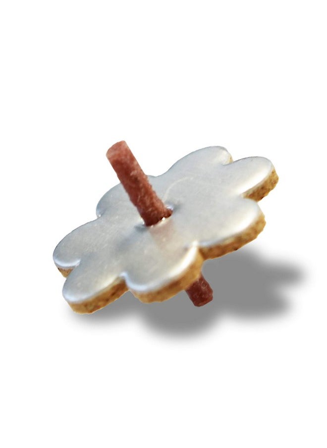 Ner Mitzvah Ner Mitzvah Flower Shaped Floating Wicks - 50 Count (Approx.), Cotton Wicks and Cork Disc Holders for Oil Cups - Bonus Wick Removal Tweezers  - Image 3
