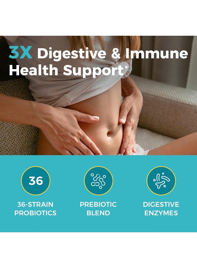 NewRhythm Vegan Non-GMO Extra Strength Probiotics - 120 Billion CFU 36 Strains - Image 4
