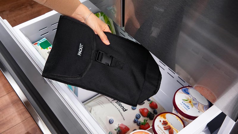 PACKIT Freezable Wine Bag, Black, Built with ECOFREEZE Technology, Foldable, Reusable, Shoulder Strap with Buckle Closure, Perfect for Adults and Drinks On-the-Go - Image 4