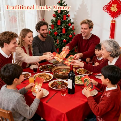 Comemela 2026 Year of the Horse Red Envelopes, 12 Designs Hong Bao Chinese Lunar New Year Lucky Money Envelopes for Spring Festival, Wedding, Birthday - Image 5