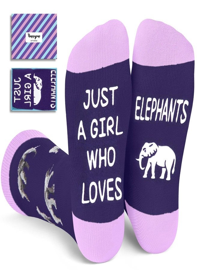 Happy Pop HAPPYPOP Elephant Gifts for Women - Funny Elephant Socks, Christmas Stocking Stuffers for Teen Girls, Cute Animal Socks - Image 1