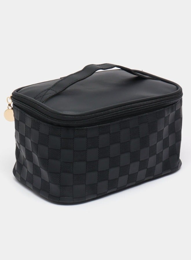 حقيبة مكياج نسائية - حقيبة مستحضرات تجميل من جلد البولي يوريثان، منظم مكياج للسفر، حقيبة أدوات الزينة خفيفة الوزن، حقيبة محمولة متعددة الوظائف لمستحضرات التجميل وإكسسوارات التجميل - Image 2