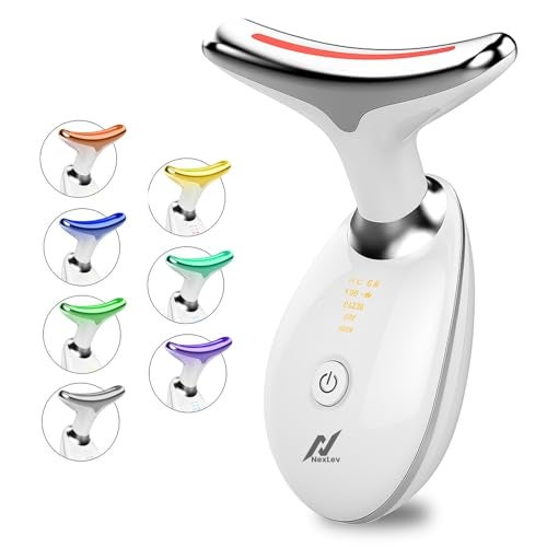Nexlev Skin Lift Device | 7 Color LED | Face & Neck Skin Lifting| 3 Massage Modes| Face Sculpting Tool |Micro-currents to reduce Wrinkles| Hot Compress | Rechargeable| Type-C| 180 Min Use| Glow+ LE-04 - Image 1