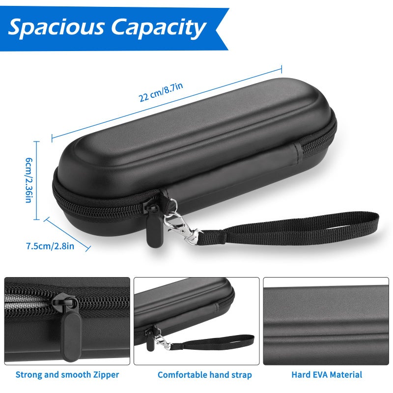 TYSORETY Toothbrush Travel Case for Oral B/Oral-B Pro 1000 1500 5000 7000 & Philips Sonicare 4100 1100 5300 5100 6100/iO Electric Toothbrush, Hard Protective Storage Bag (Black) - Image 2