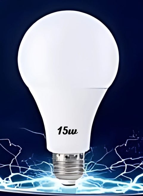 15W LED Bulb – Energy-Saving, High Brightness, E27 Base, White Light – Ideal for Home and Office Lighting