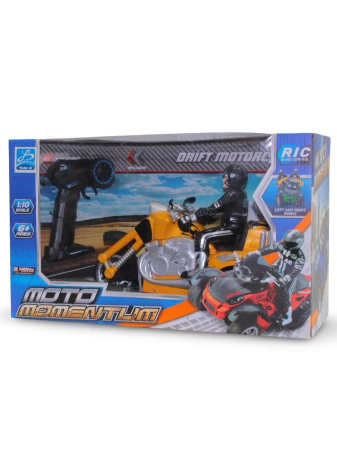 OKO Moto Momentum Remote Control Motorcycle – Yellow - Image 1