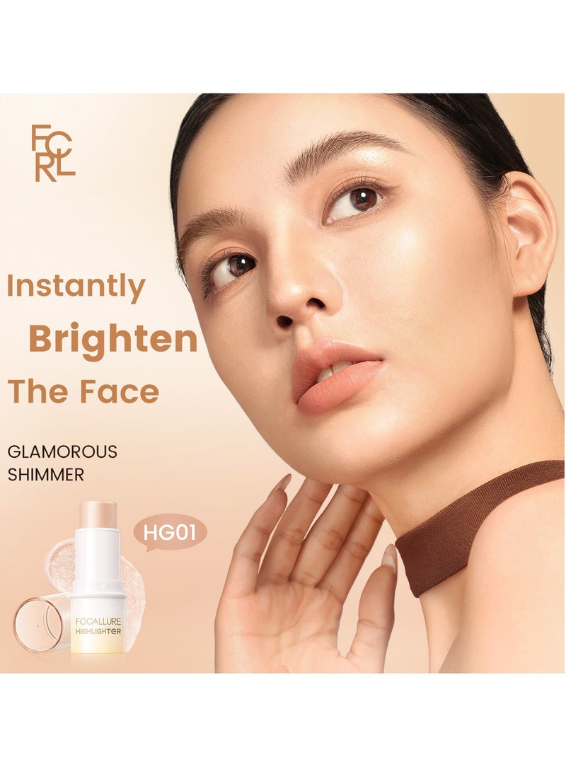 فوكالور قلم هايلايتر مقاوم للماء يدوم طويلاً وطبيعي لتفتيح الوجه وكونتور كونسيلر هايلايتر للمكياج - Image 2