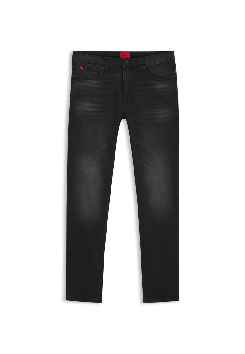 HUGO Black Extra-slim-fit jeans in black stretch denim for Men | Best Price UAE