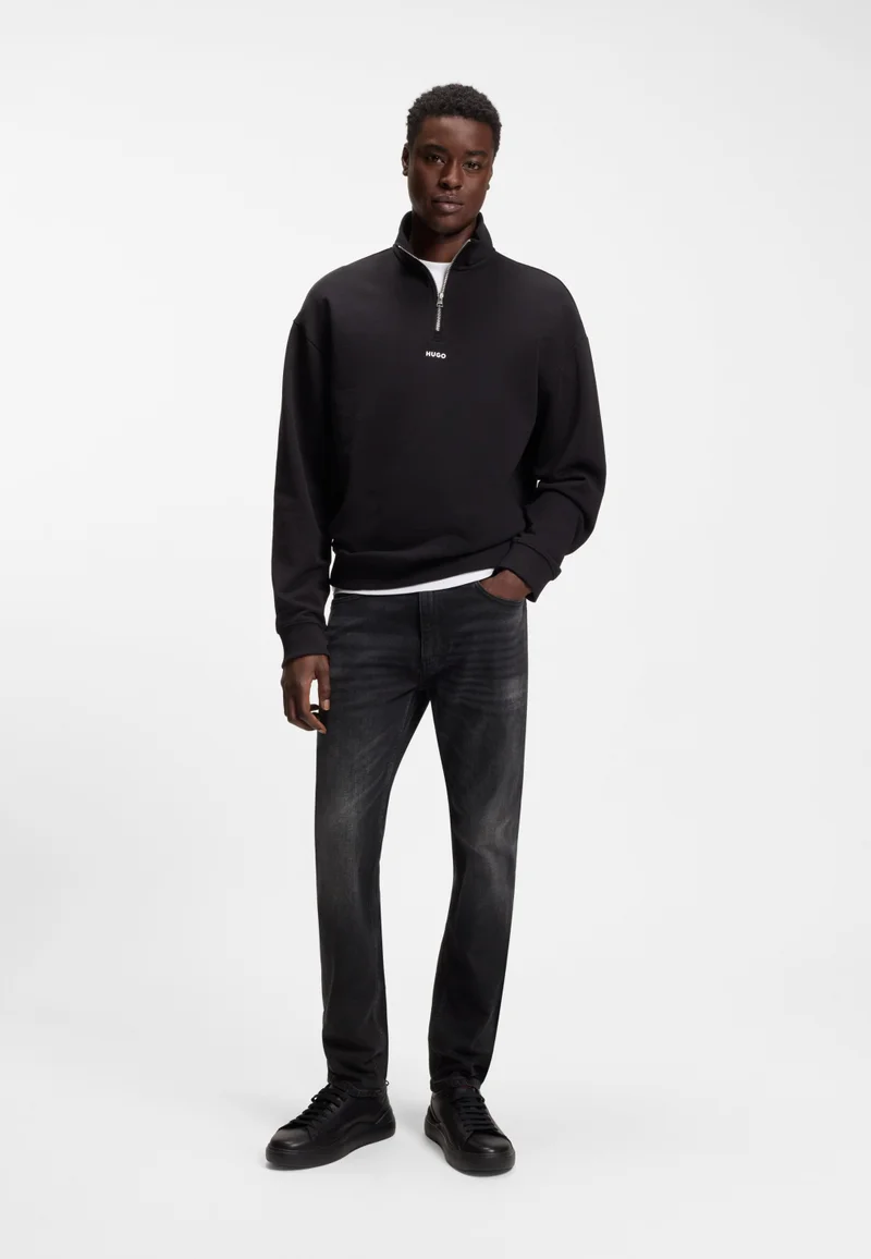 HUGO Black Extra-slim-fit jeans in black stretch denim for Men | Best Price UAE