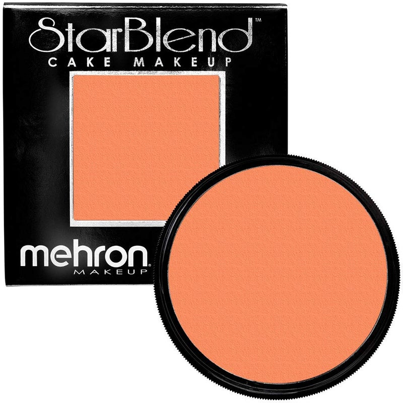 Mehron Makeup StarBlend Cake Makeup | Wet/Dry Pressed Powder | Powder Foundation | Orange Face Paint & Body Paint 2 oz (56g) - Image 1