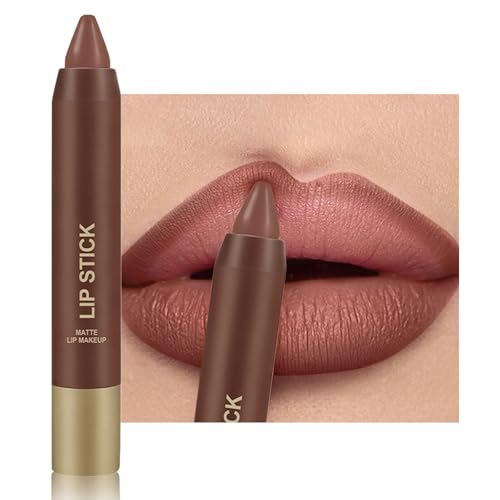 Erinde Matte Lipstick Crayon for Women Rose Nude 24 Hour Lipstick Lip Liner Pencil Neutral Lip Stick Long Lasting Waterproof Vegan CrueltyFree 02 - Image 1