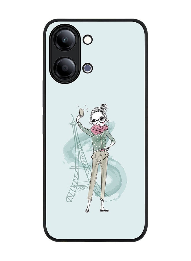 Stylizedd For vivo Y21 / Y11 Case,Slim fit Camera Protection, Shockproof Thin Phone cover  - Selfie by Eiffel - Image 1