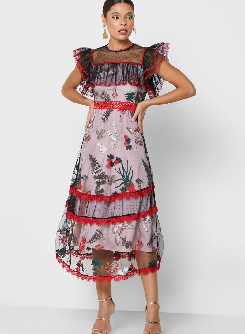 Ella Limited Edition Lace Detail Tulle Dress
