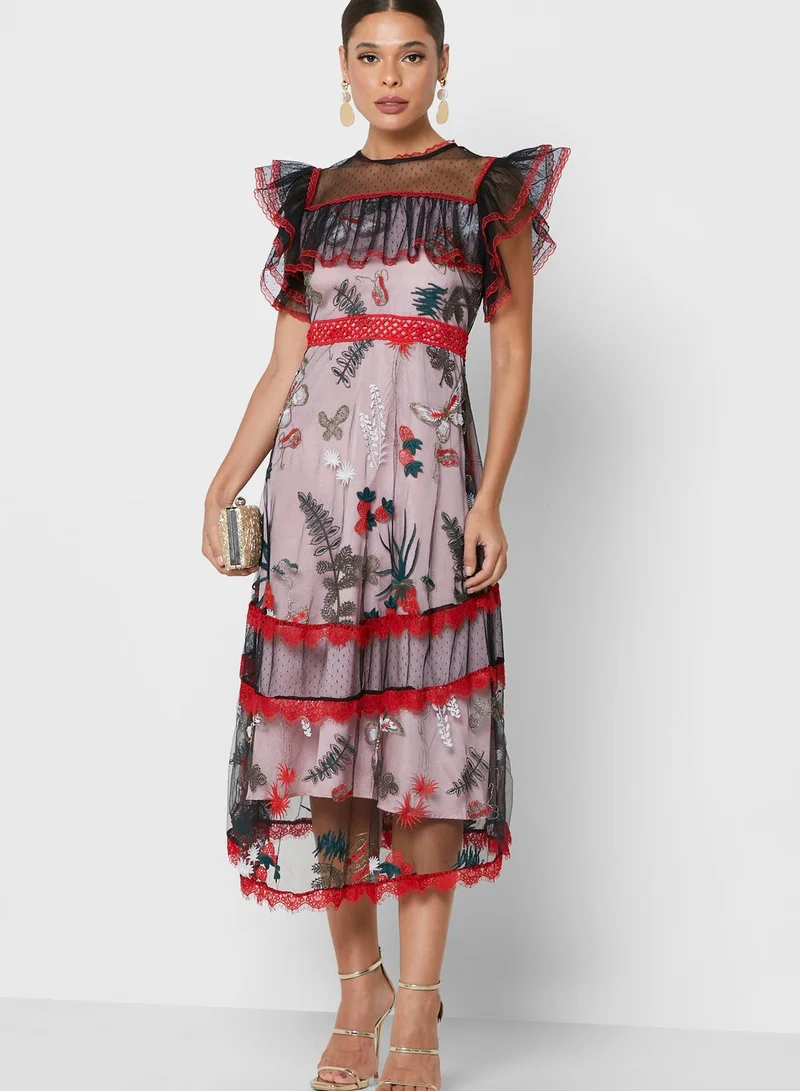 Ella Limited Edition Lace Detail Tulle Dress