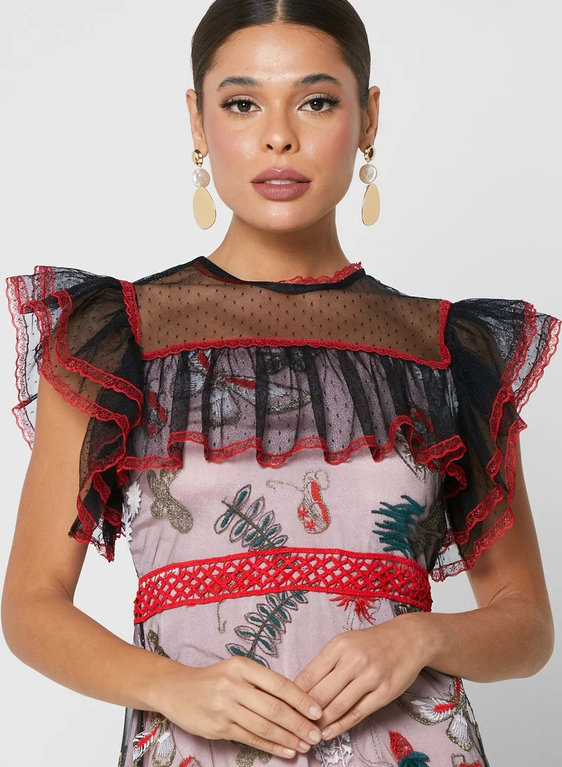 Ella Limited Edition Lace Detail Tulle Dress
