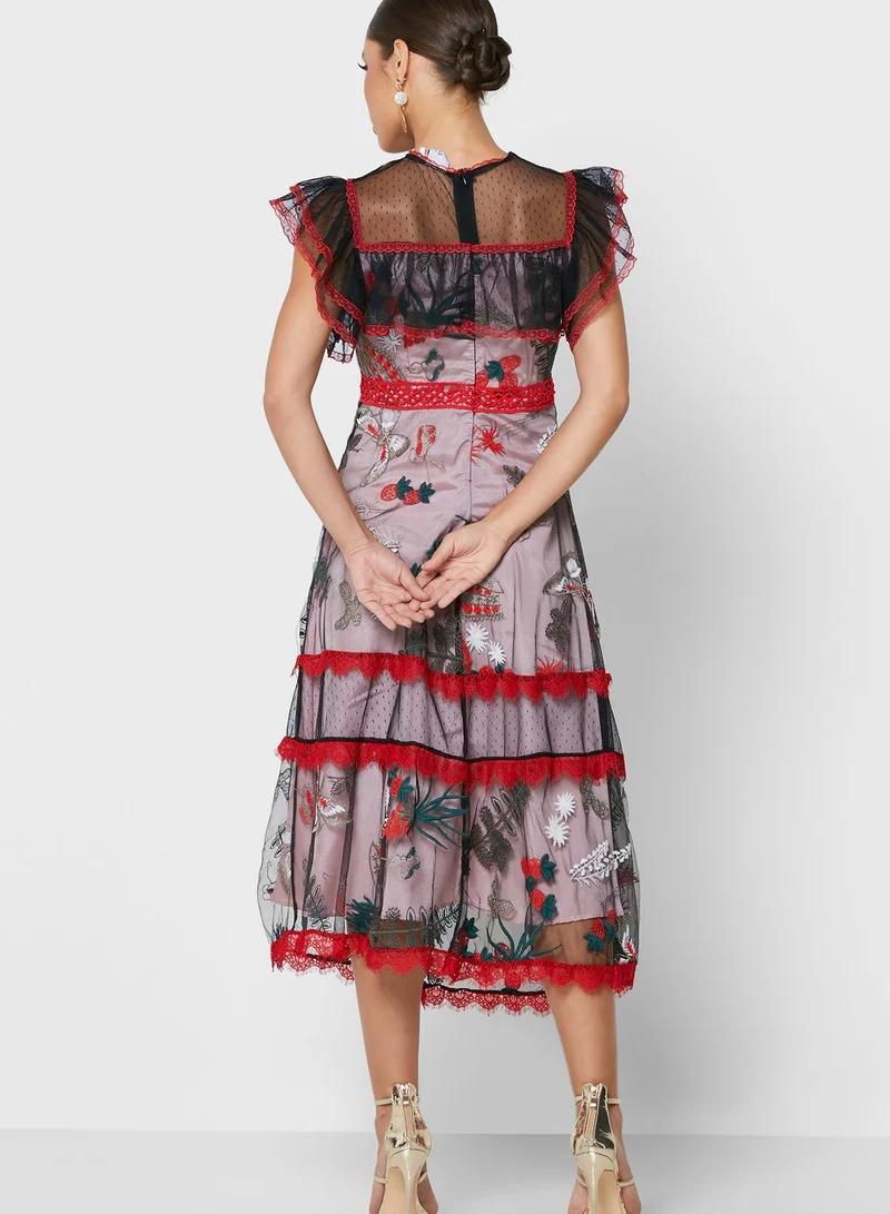 Ella Limited Edition Lace Detail Tulle Dress