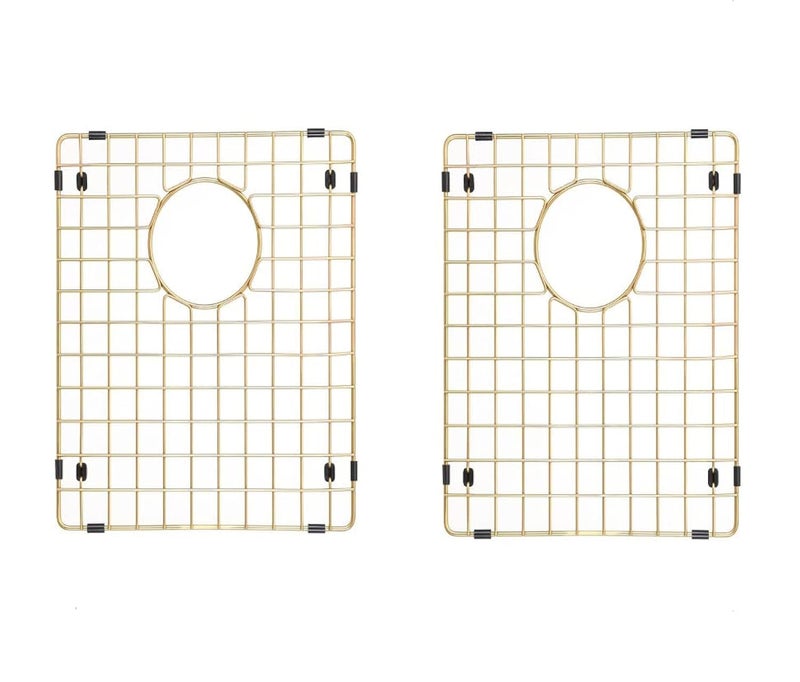 Starstar 5050 Double Bowl Kitchen Sink Bottom Two Grids Matte Gold 304 Stainless Steel 15 x 13