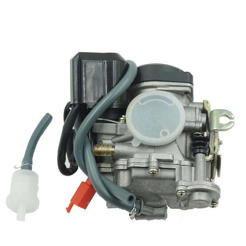 Glixal ATMT10731 20mm Performance Big Bore CVK Carburetor with Electric Choke for Chinese GY6 49cc 50cc 80cc 100cc Scooter Moped ATV Go Kart Quads Buggy 139QMB 139QMA PD18J Carbs