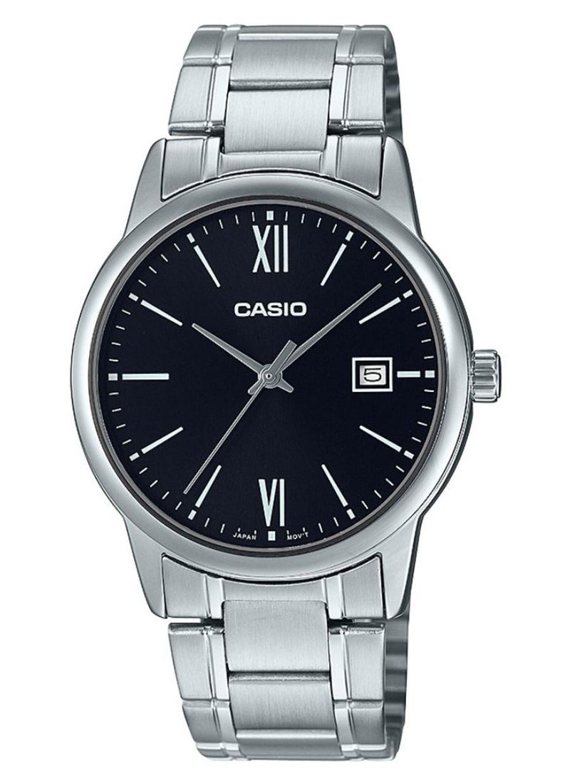 Casio Quartz Silver Stainless Band Analog Watch MTP-V002D-1B3UDF