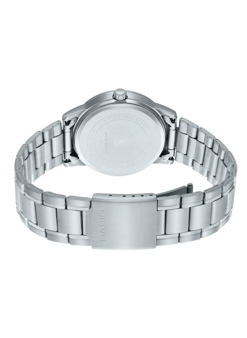 Casio Quartz Silver Stainless Band Analog Watch MTP-V002D-1B3UDF