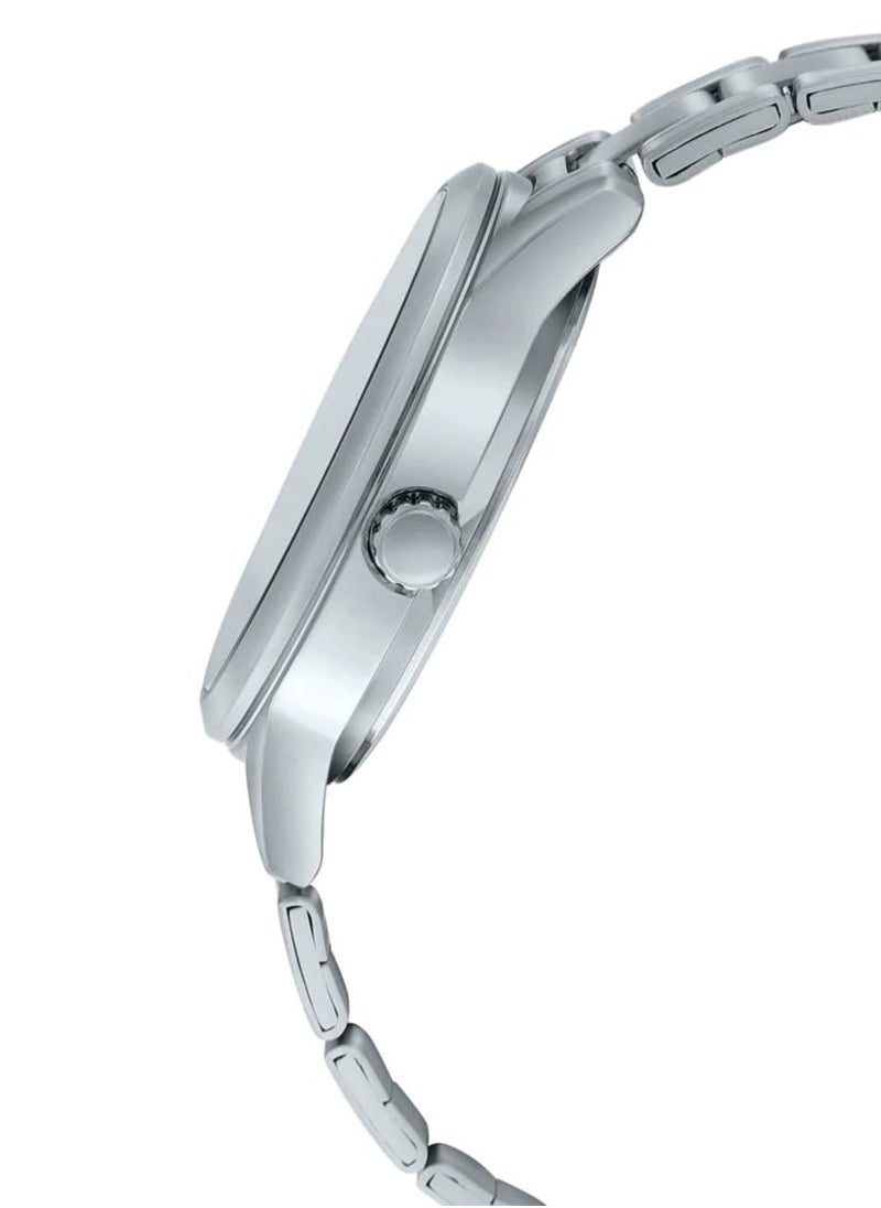 Casio Quartz Silver Stainless Band Analog Watch MTP-V002D-1B3UDF