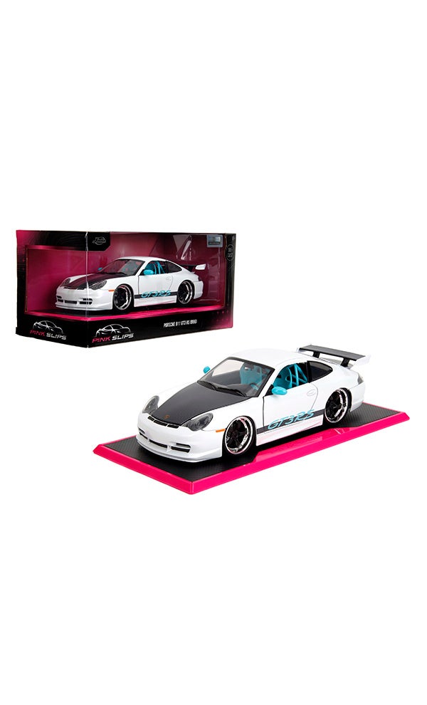 JADA سيارات وردية 1:24 - بورش 911 GT3، سيارة مصبوبة مع قاعدة، ألعاب للأطفال والبالغين - Image 1