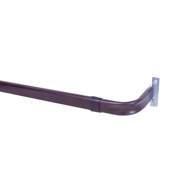 Kenney 514 Single Curtain Rod 28 to 48Inch Espresso - Image 1