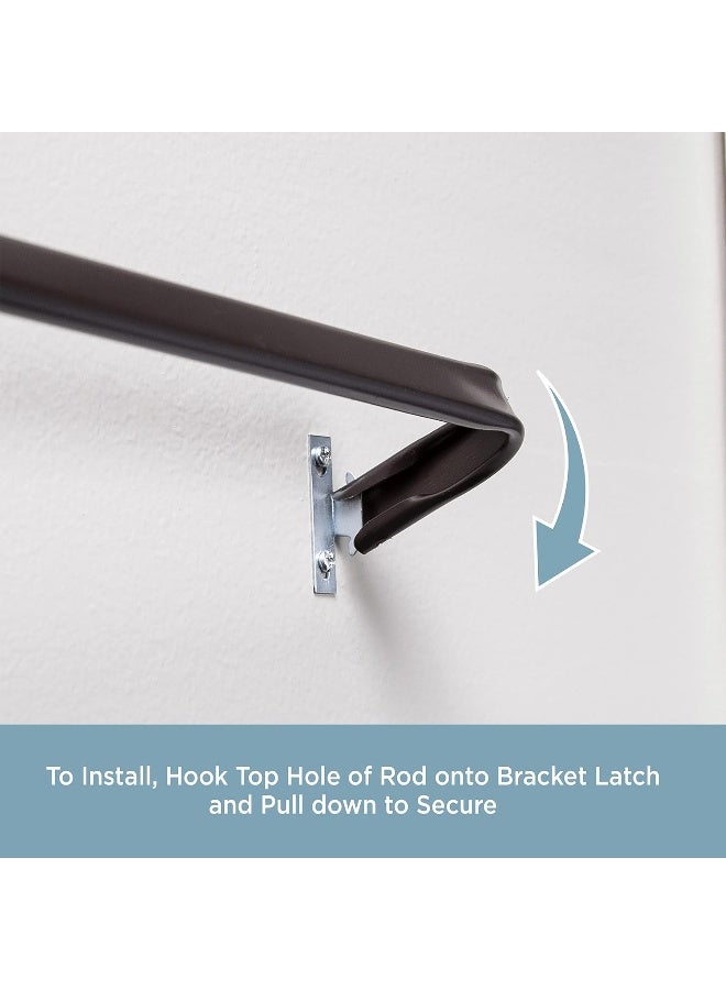 Kenney 514 Single Curtain Rod 28 to 48Inch Espresso - Image 4