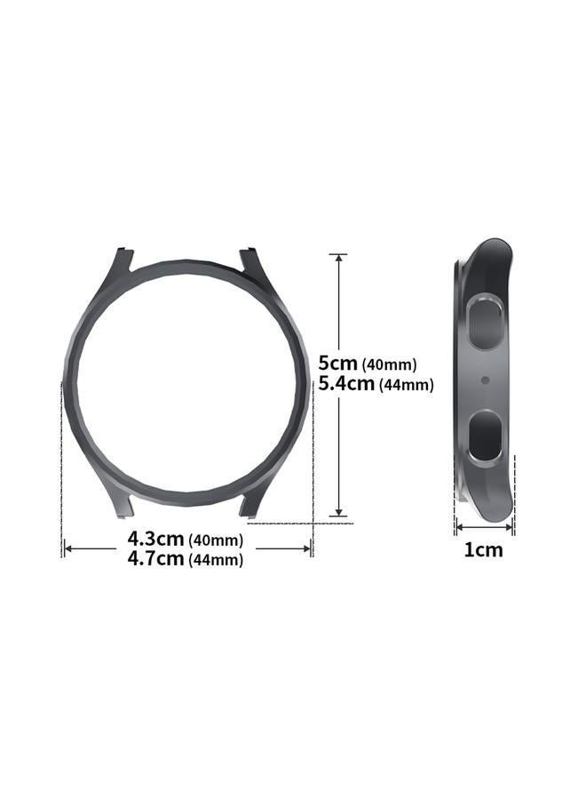 إيروريكس حافظة صلبة مطلية بالكهرباء لساعة سامسونج جالاكسي واتش 7 مقاس 44 مم + واقي شاشة زجاجي 9H بسمك 0.2 مم (شفاف) - Image 5