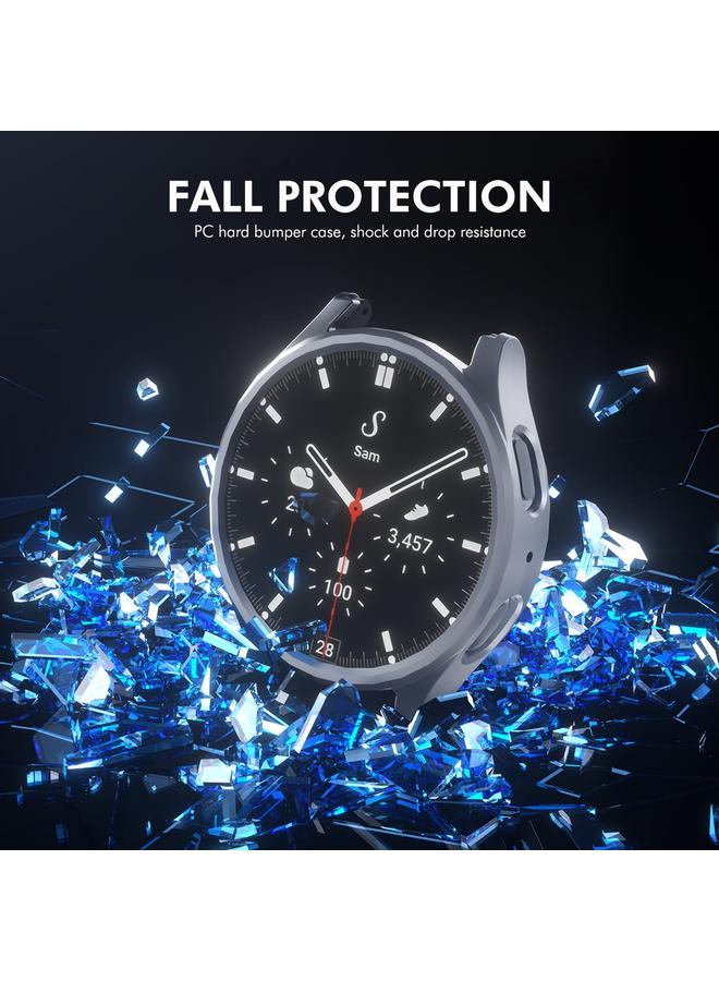 إيروريكس حافظة صلبة مطلية بالكهرباء لساعة سامسونج جالاكسي واتش 7 مقاس 44 مم + واقي شاشة زجاجي 9H بسمك 0.2 مم (شفاف) - Image 3