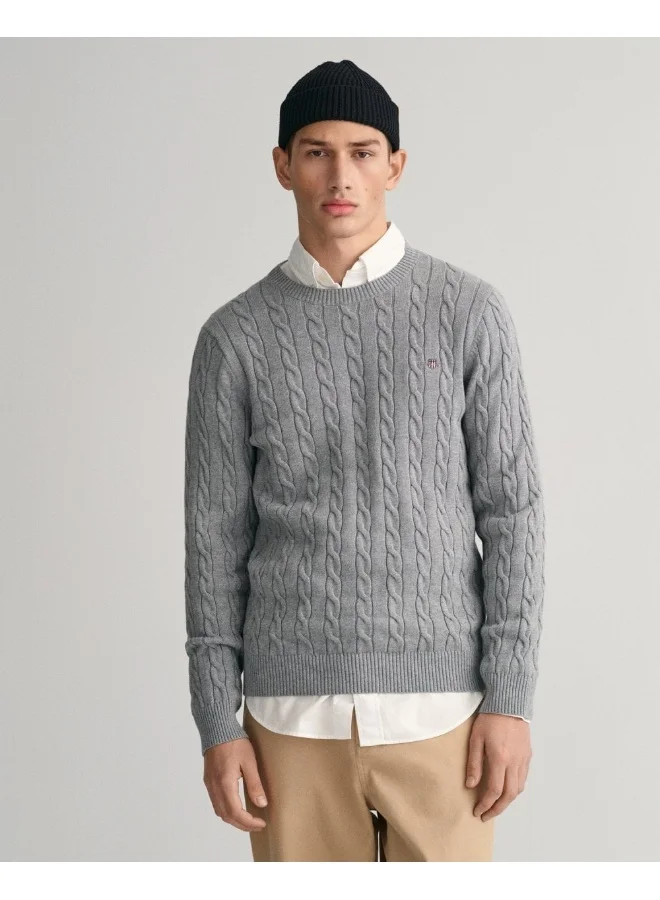 GANT Gant Cotton Cable Knit Crew Neck Sweater