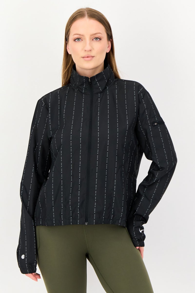 Nike Women Dri-Fit Long Sleeve Running Jacket, Black - Image 1