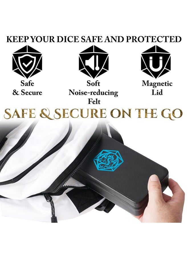 Soar Forge Sanctum Dice Box - Premium Case & Dice Tray for DND - Phone/Pen Slot, Magnetic Lid and Storage for your Sets, Mini's and More - Felt-Lined Vault Holder for D&D and RPG - Image 3