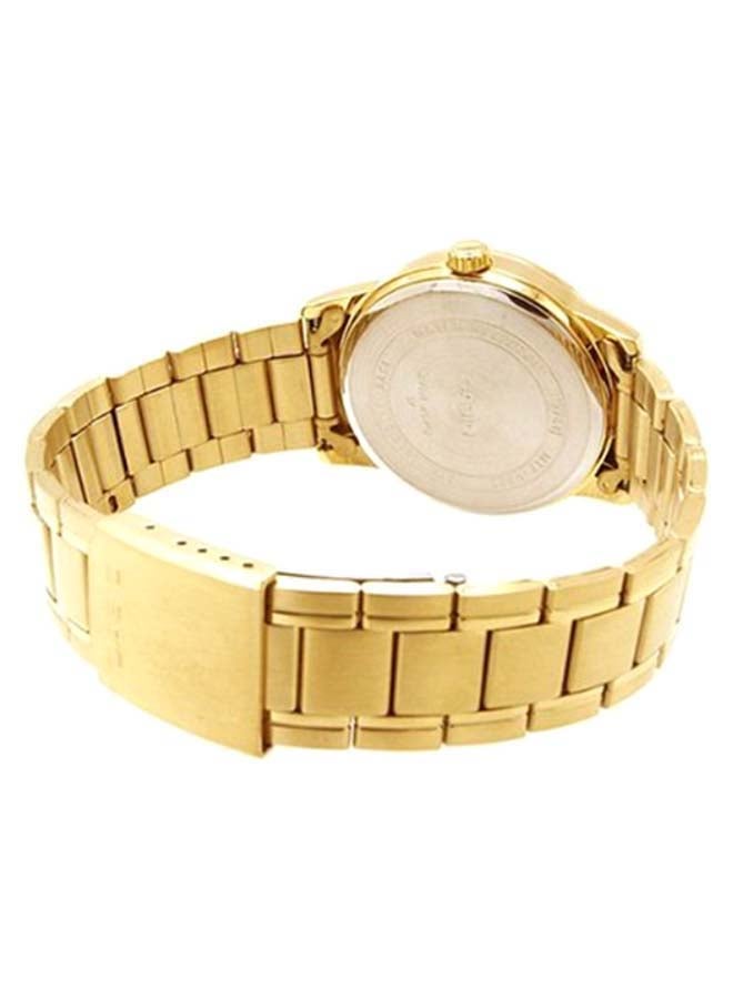 CASIO Men Stainless Steel Analog Quartz Watch MTP-V002G-7BUDF - 37 mm - Gold - Image 2