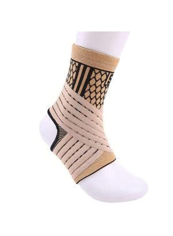 Ankle Support, Adjustable Ankle Support Super Elastic One Size Fits All, Perfect For Sports, Protects From Chronic Ankle Stress, Strain Stress (Beige) - ankle braces support - Image 1