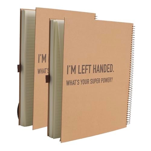 Urby Left Handed Notebooks College Ruled, 160 Pages 1 Subject, Hard Cover, Size 11" X 9", Ideal Gifts For Left Handed People. (Premium Paper 2 Pack) - Image 1