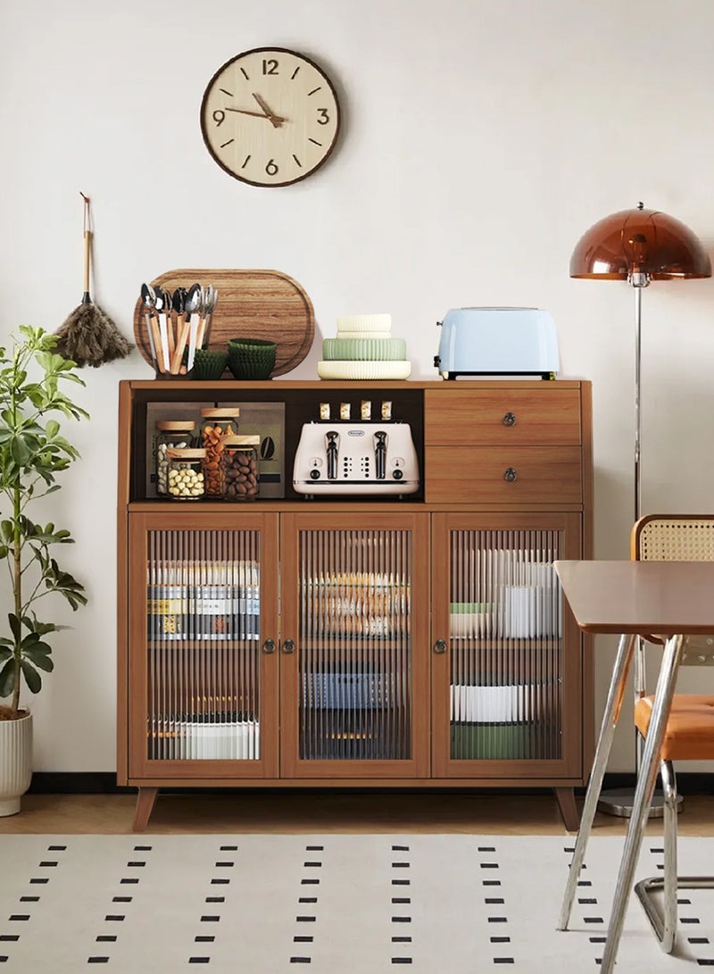 EqiEch Coffee Cabinet, Sideboard With Door And Shelf, Storage Cabinet With Drawer, Suitable For Home Living Room And Kitchen, 100*35*95 cm - Image 2