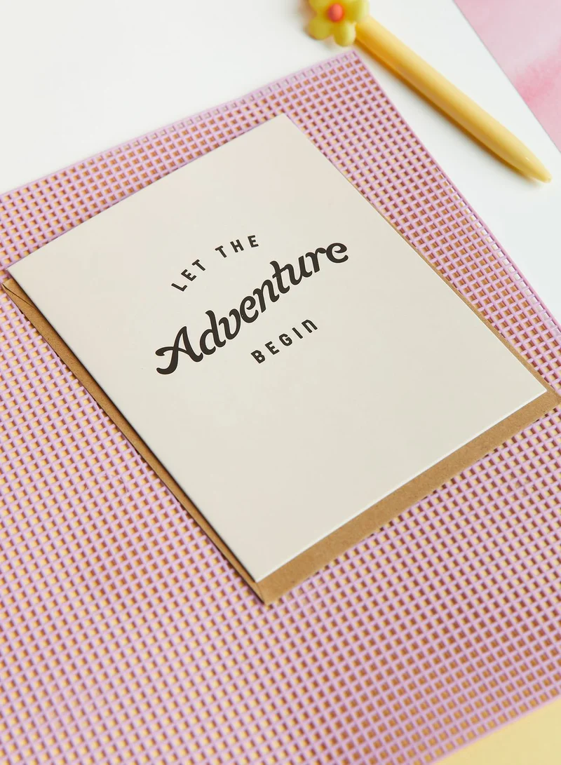 Typo Let The Adventure Begin Goodbye Card