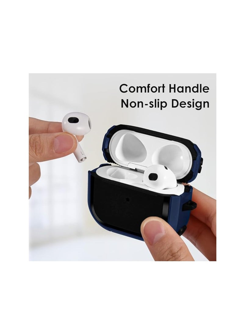Generic - Airpods 3rd Generation Case for Men, Scratch-Proof Airpod Gen 3 Cases Protective Hard TPU Cover with Metal Carabiner Compatible for Apple iPod 3rd Generation Charging Case 2021, Blue - Image 1