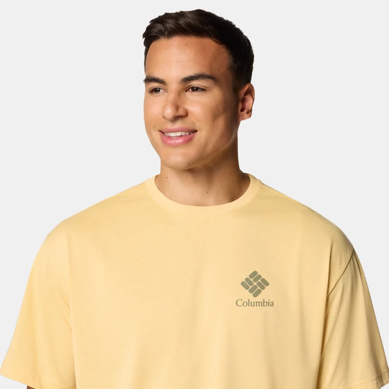 Columbia Yellow Men's Cedar Trail Graphic T-Shirt for Men | Best Price UAE